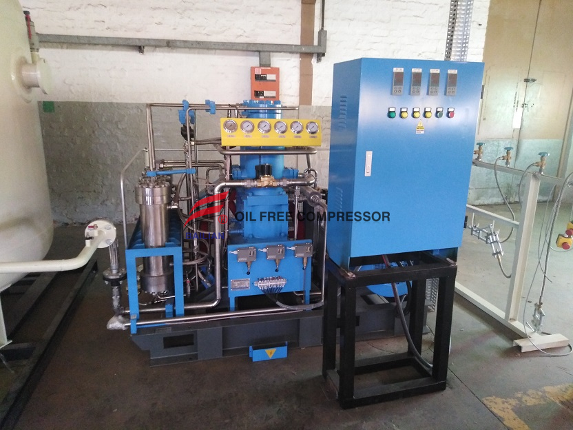 Compresseur de remplissage d'oxygène haute pression sans huile 150NM3 150BAR